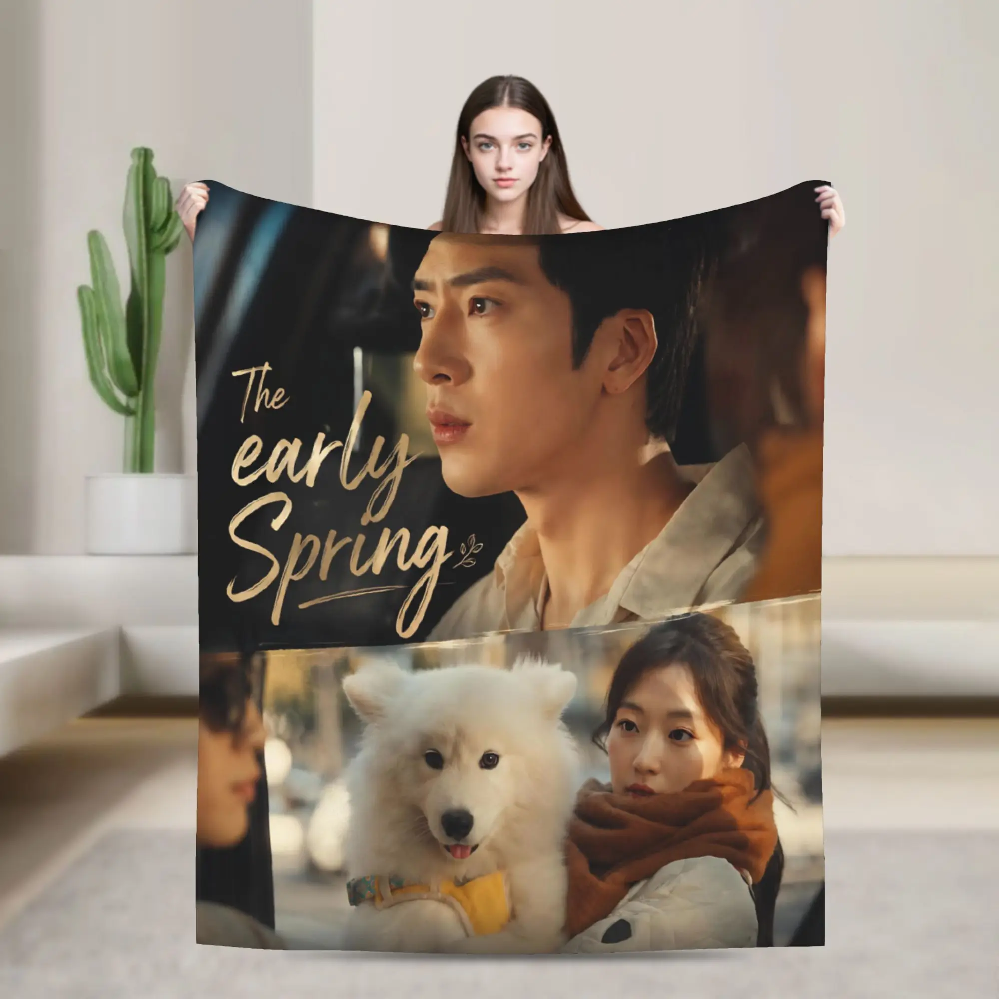 The Early Spring jing boran Merch Blankets Lightweight Thin Flannel  Throw Blanket Cozy Bedspread