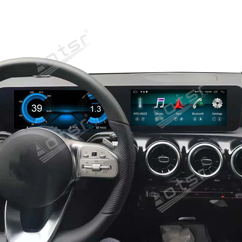 

12,3-дюймовый Android 13 Carplay для Mercedes-Benz A180 2017-2020, GPS-навигация, автомобильный радиоприемник, HD сенсорный экран, мультимедиа, автостерео