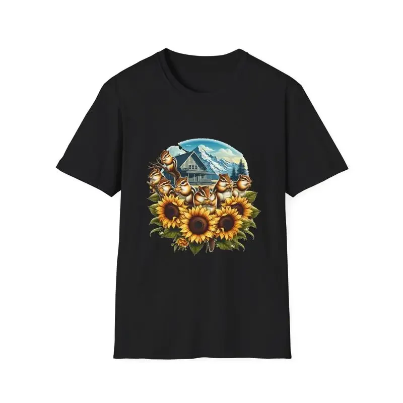 7 Chipmunks Twirling On A Branch T Shirt Whimsical And Fun