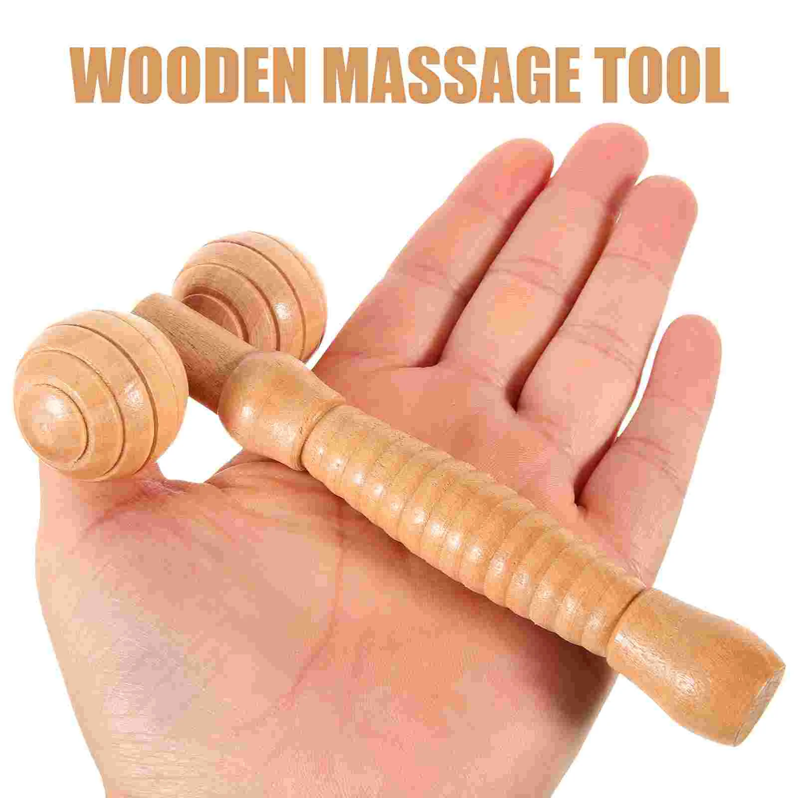 3 Pcs Foot Massage Hand Roller Shoulder Wood Massager Wooden Tools Body Sculpting Neck Feet