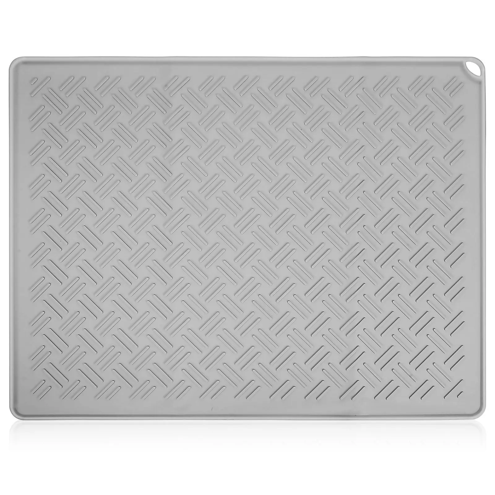 Kitchen Dish Drying Mat Silicone Large Draining Mat Nonslip Fast Drain Surface Dish Drainer Hot Pad Counter Sink Protector