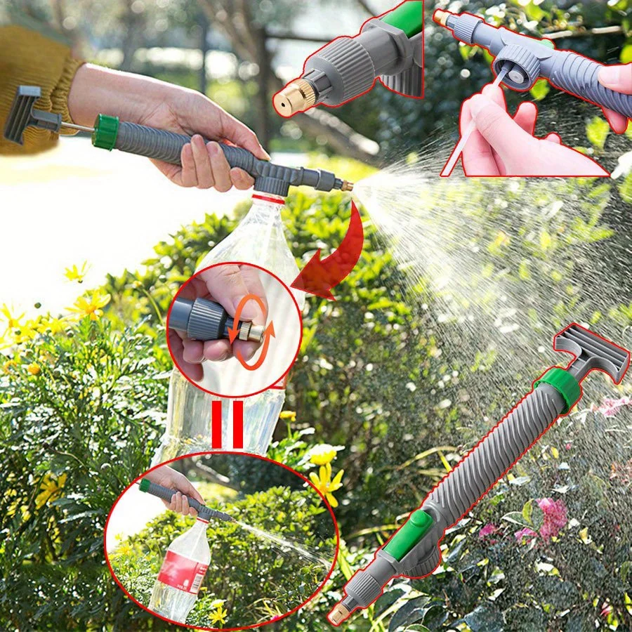 Portable Hand Pump Sprayer, High Pressure Garden Sprayer with Adjustable Nozzle for Lawn Watering Car Washing & Outdoor Cleaning