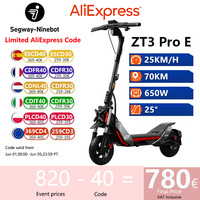EU Stock Ninebot by Segway ZT3 Pro E Smart Electric Scooter 650W Motor 25km/h Max Speed 70KM Range Dual Suspension Kickscooter