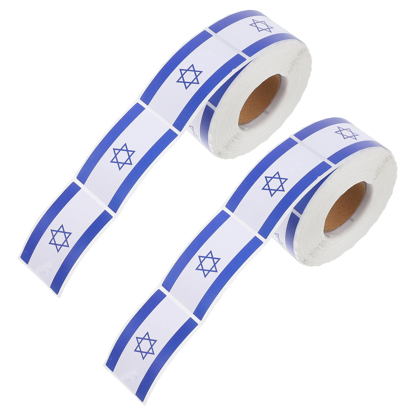 

2 рулона наклеек 50x30 мм с синей звездой Давида, матовые, водонепроницаемые, для багажа, автомобиля, ноутбука, подарочной сумки, еврейских праздников и вечеринок