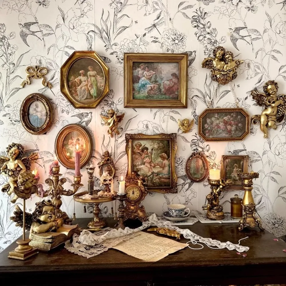 Vintage Forest European-style Relief Aged Photo Frame Home and Homestay Wall Decoration Wall-mounted Photo Wall Decoration