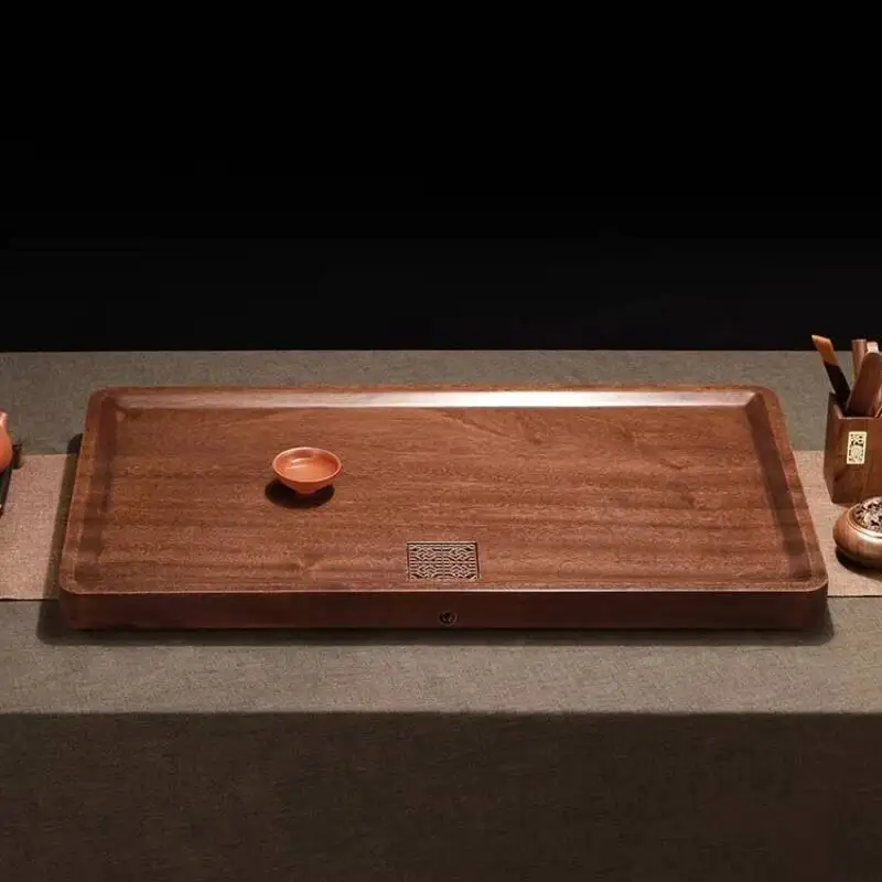 Wooden Vintage Tea Tray Rectangle Plate Serving Cafeteria Valet Tea Tray Coasters Ceremony Bandeja Madera Home Decorationgs