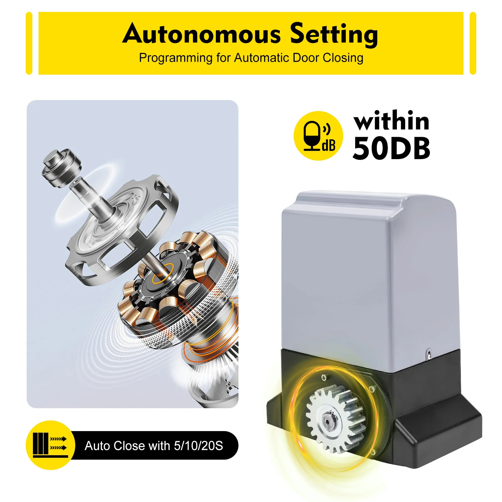 Ouvre-porte électrique coulissant 750W, moteur automatique, kit de sécurité pour allée