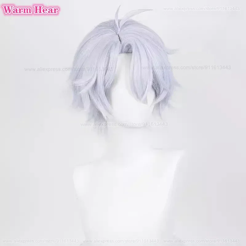 2 스타일 Phainon 합성 게임 HSR 남여 30cm/35cm 내열성 헤어 할로윈 파티 코스프레 애니메이션 가발 + 가발 모자 d45d5d.