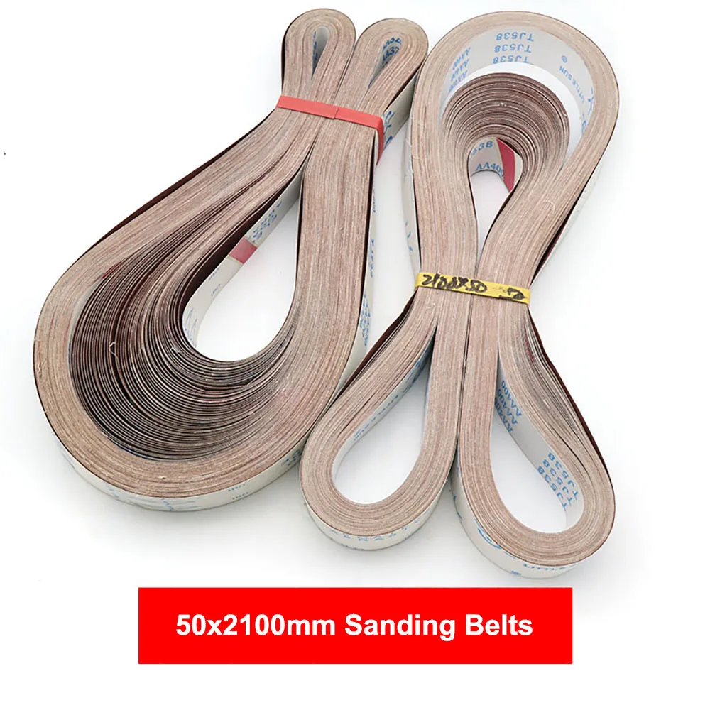 

50x2100mm Sanding Belts 150 180 240 Grit Sandpaper Abrasive Bands For Sander Power Rotary Tools Accessories