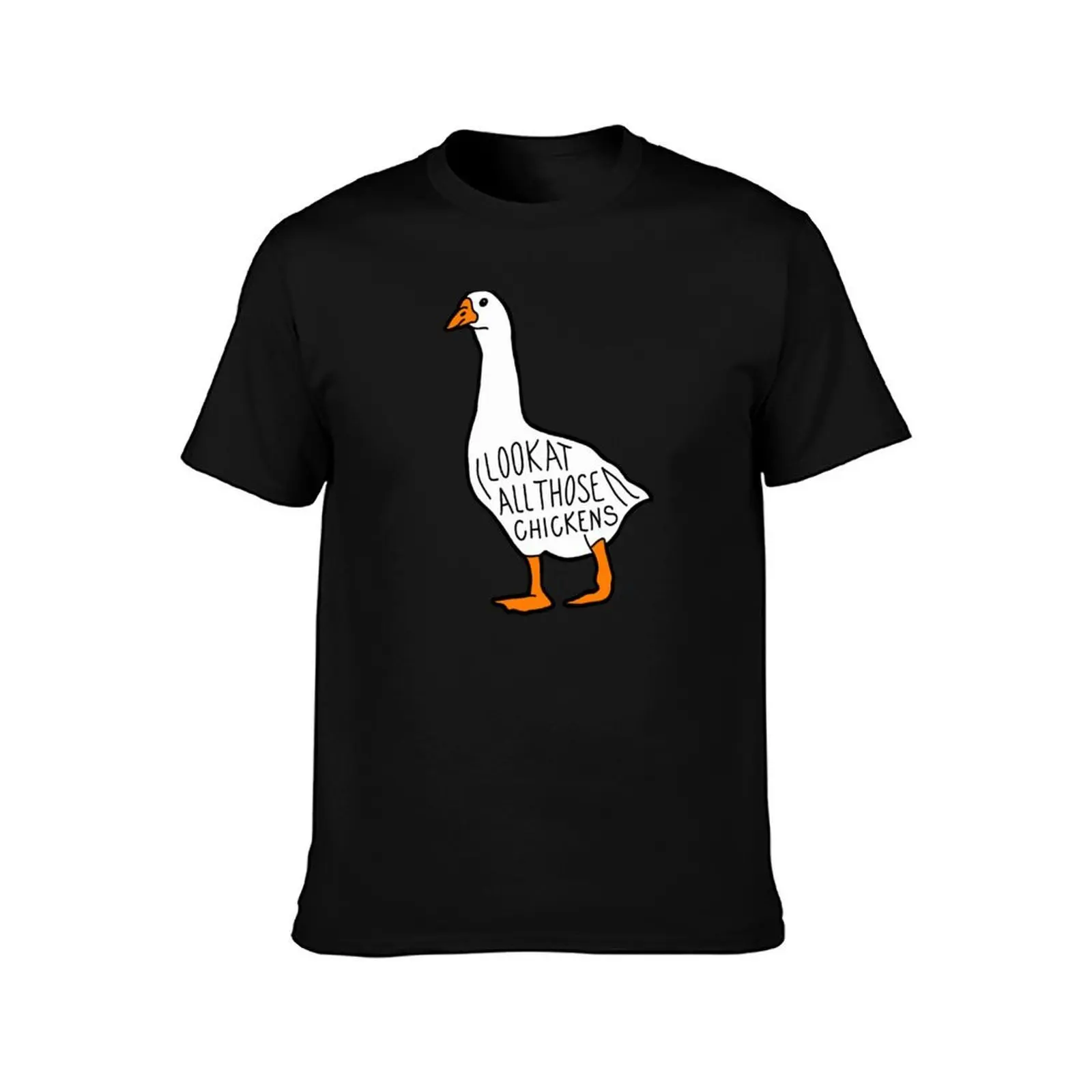 Look at all those chickens T-Shirt, Summer Casual Cotton Tee, Oversized Streetwear Tops, Vintage Graphic Print, Unisex Men Women