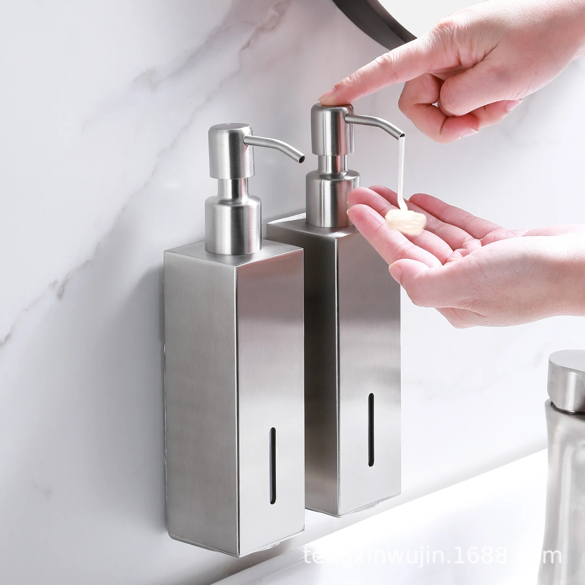 

Настенный дозатор для геля для душа из нержавеющей стали, для отелей, для шампуня, для мыла, настенный диспенсер для ванной комнаты