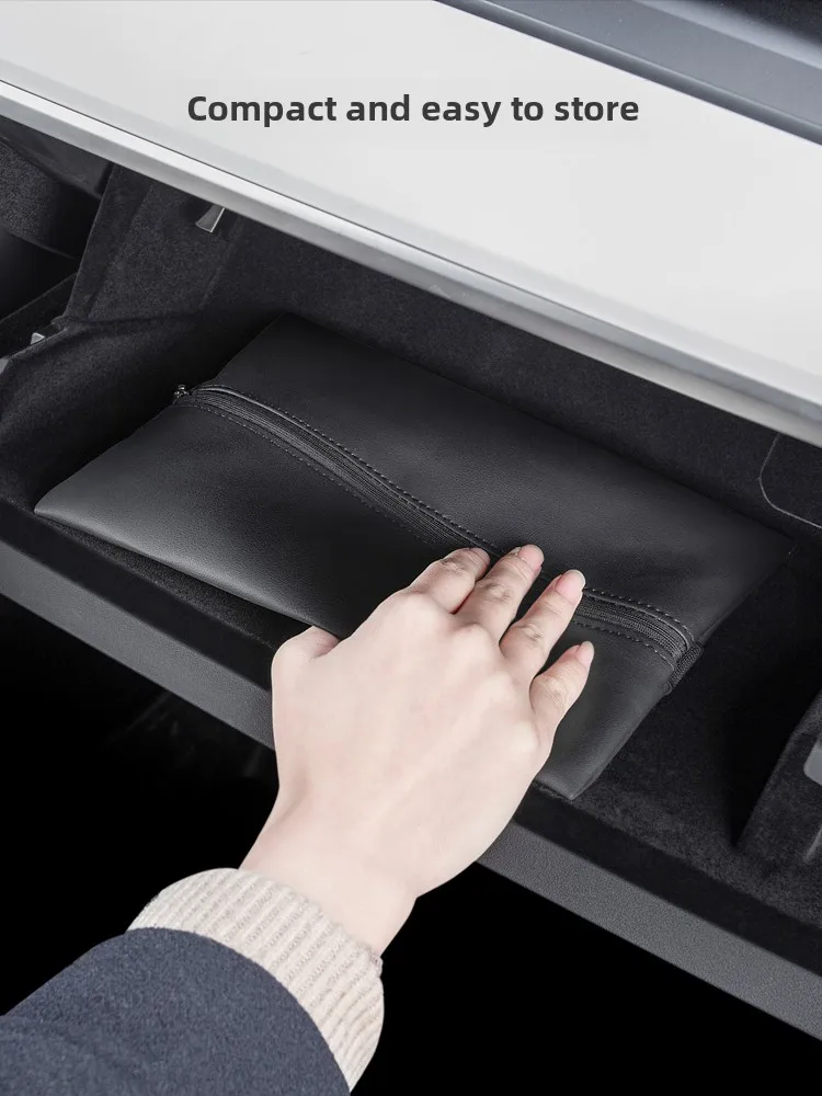 صندوق مناديل السيارة مناسب لملحقات السيارة الكرتونية المضخفية من Tesla ModelY/3 Huan #4