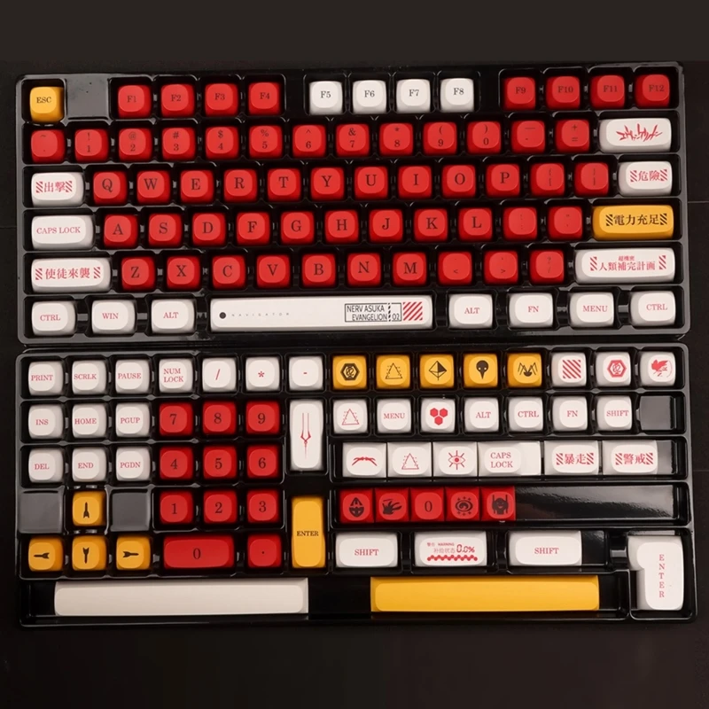 136-Key MA Profile Keycap PBT DYE-SUB EVA-2 Keycaps ForGK61/64/68/84/104/108