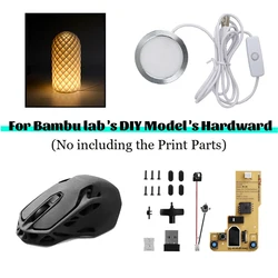 Computer Mouse Led Lamp Kit 001 For Bambu Lab Wireless Mouse Components Kit 3D Printing DIY Model Hardware Without Shell