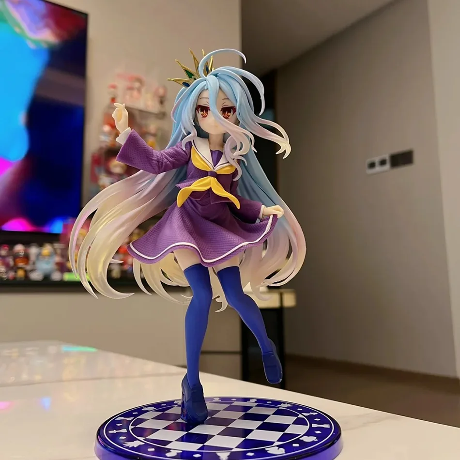 19CM Anime NGNL No Game No Life figurine blanche Anime PVC figurines d'action modèle Collection ornement Anime modèle jouet cadeau