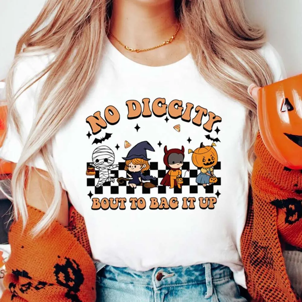 

Trendy and Cute 90s Fashion Women's Leisure Halloween T-Shirt Women's Pattern T-Shirt Clothing Women's Short Sleeve Printed T-Sh