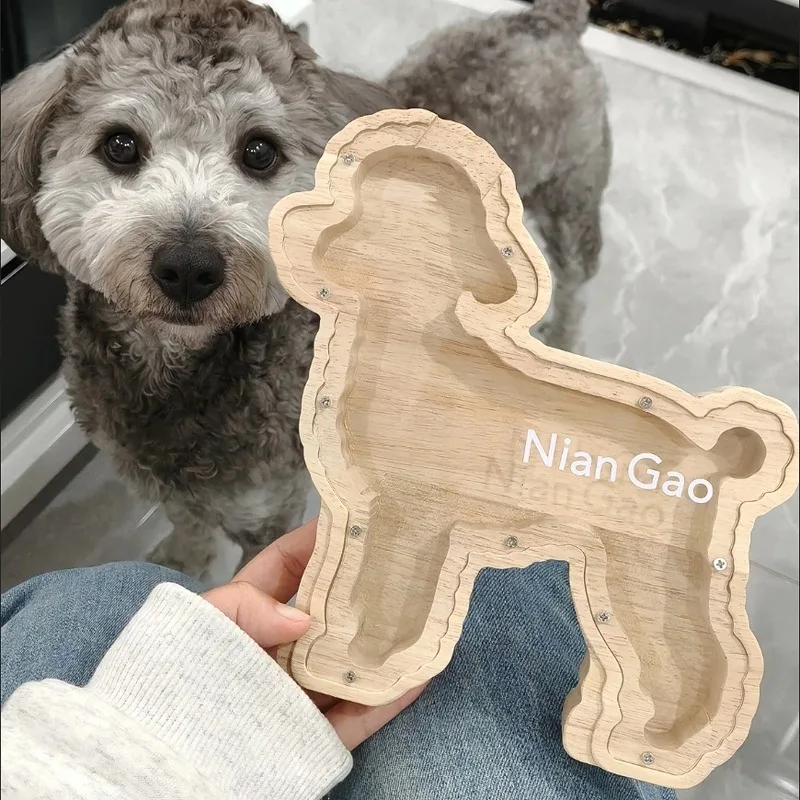 ZHAYA   Wooden Poodle Hair Storage Box, Pet Hair Collection and Preservation Desktop Ornament