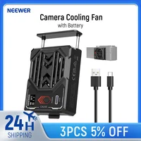 NEEWER Basics Ventilador de refrigeración para cámara con batería, enfriador externo con resorte para Sony ZV-E1 A6700 Canon R6 Mark II Fujifilm XS20