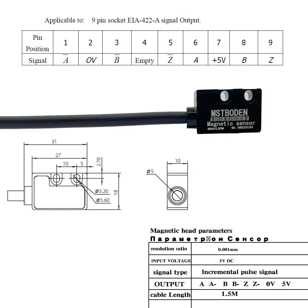 High precision angle rotation sensor magnetic grating ruler magnetic ring 360 ° angle rotation workbench measurement display