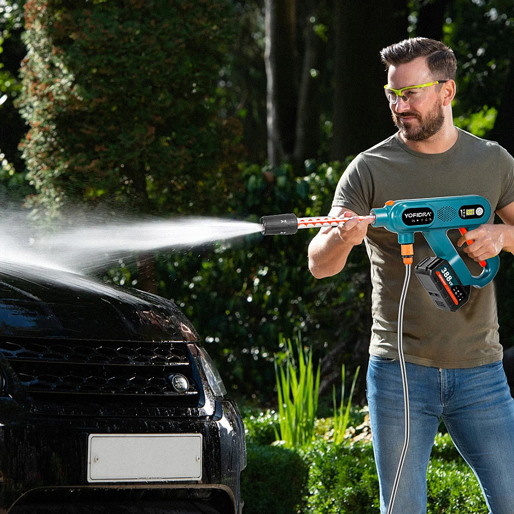 YOFIDRA 3500W Brushless High Pressure Car Washer Gun 220Bar 3 Gears Electric Washing Water Spray Gun For Makita 18V Battery Pin - view 5