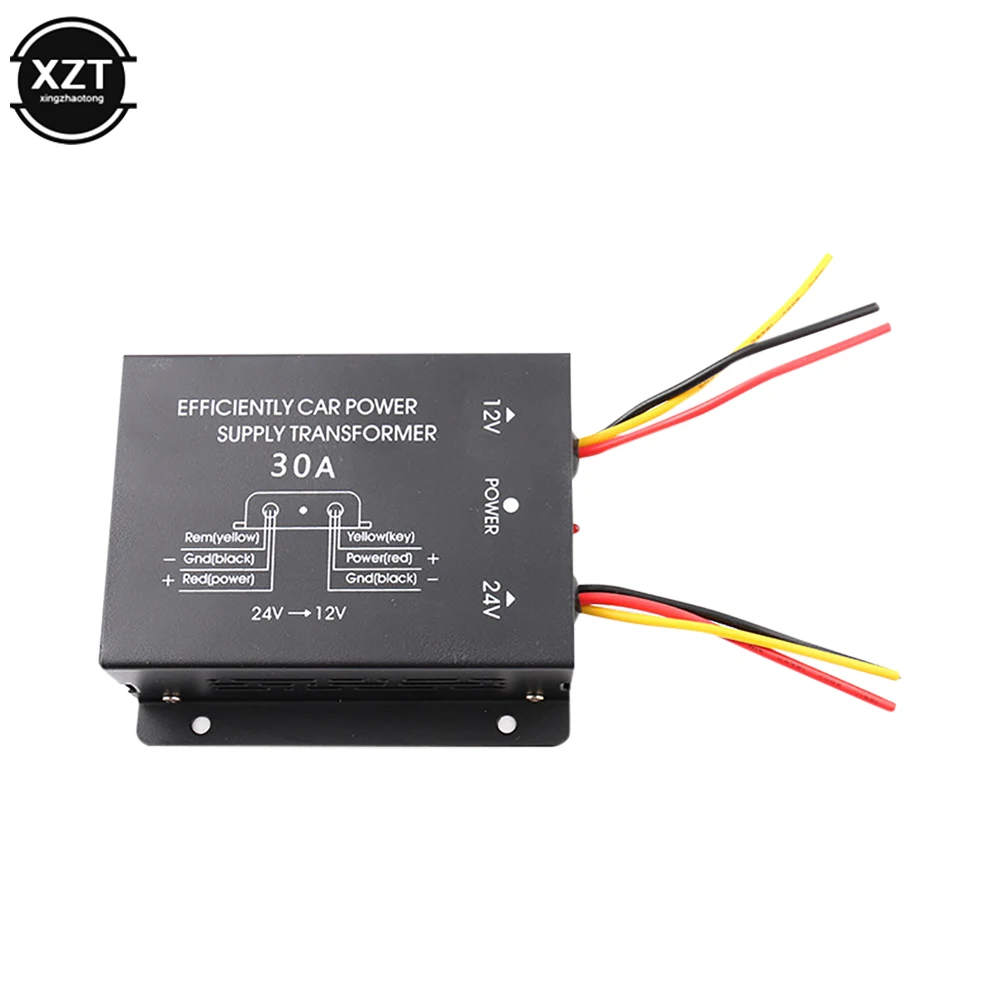 DC Voltage Reducer 24V Step Down to 12V 15 A 20 A 25A 30A Audio Navigation Reduce Device for Trucks Buses 24 V Converter to 12 V