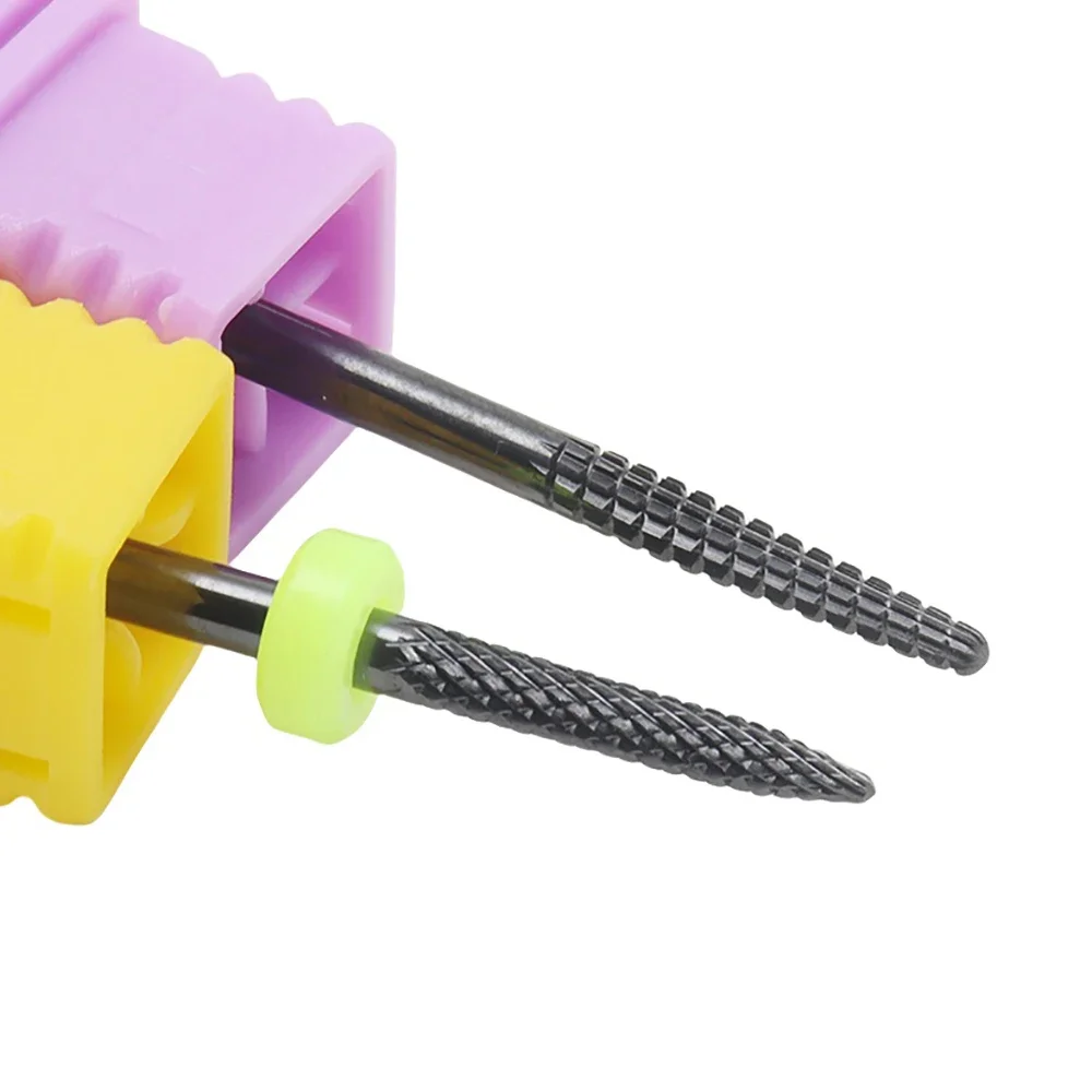 

1/2 шт., качественные черные керамические профессиональные сверла для ногтей для предварительной обработки и удаления, маникюрный инструмент, керамика, хорошая