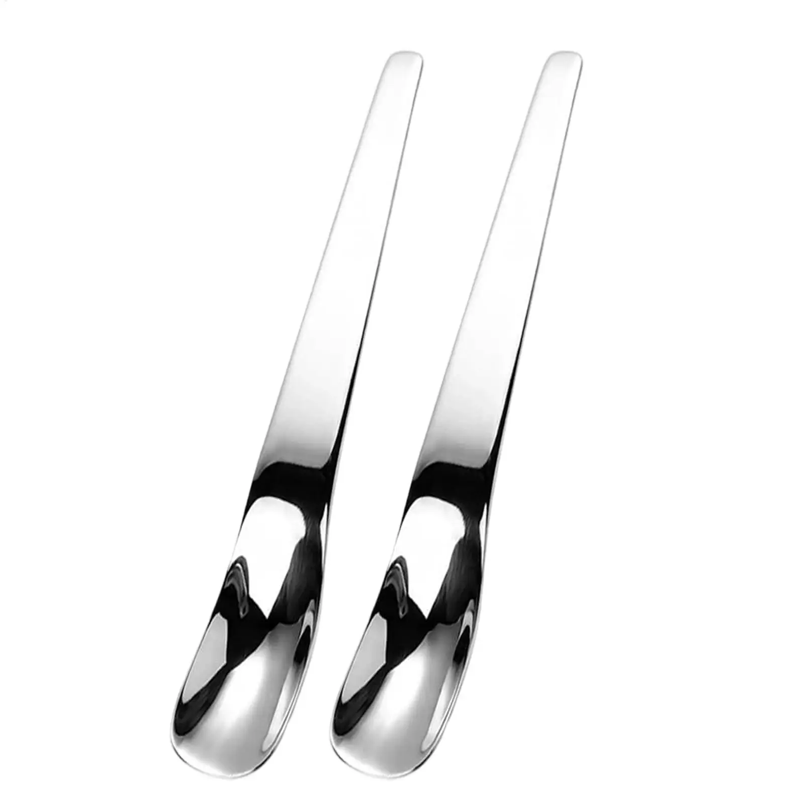 Dessert Spoon 2Pcs Extended Handle Stainless Steel Tableware Stirring Spoon Practical Tool For Baking Cooking Drink Mixing
