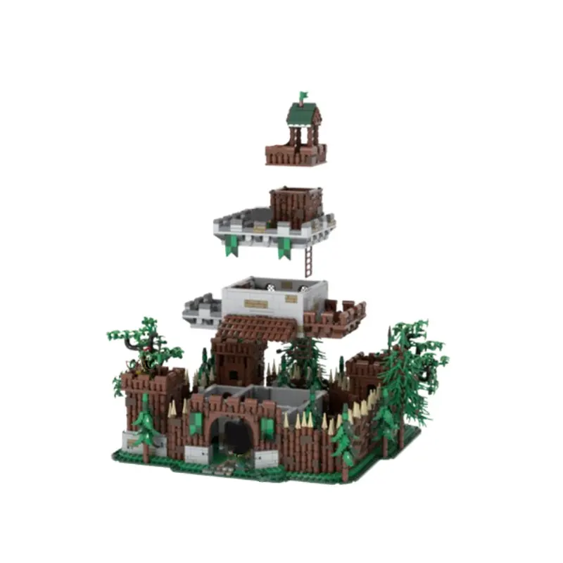 

In-stock new product: MOC3801pcs Creative Medieval Castle Small Particle Building Blocks Educational Toy Model Gift Set Ornament