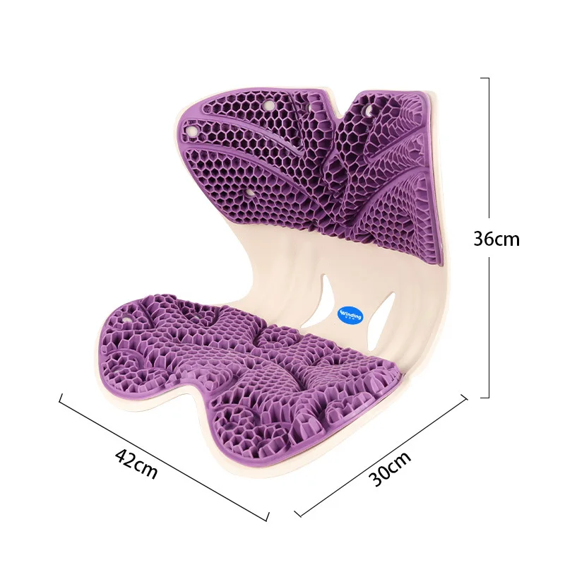 Ergonomic Gel Lumbar Support Seat Cushion for Office Chair, Breathable Non-Slip Back Cushion with Cooling Gel Layer