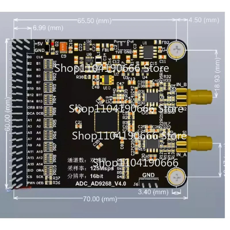 

Модуль AD9268, высокоскоростной АЦП с частотой дискретизации 125 МГц, 16-битный аналого-цифровой преобразователь
