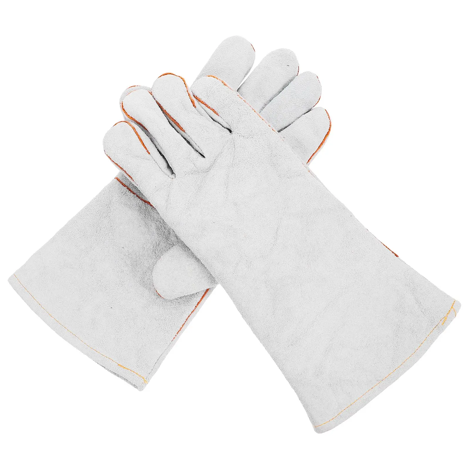 Сварочные перчатки, долговечные теплоизоляционные, удлиненные, эргономичные, белые, в западном стиле, для мужчин и женщин, рабочие перчатки для домашних работ