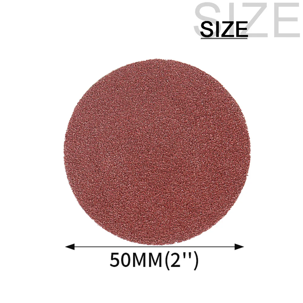 NuoDunco 50Pcs Quick Change Sanding Disc 50mm Sandpaper for Die Grinde Metal Surface Polishing Wood Sanding 36-320Grit