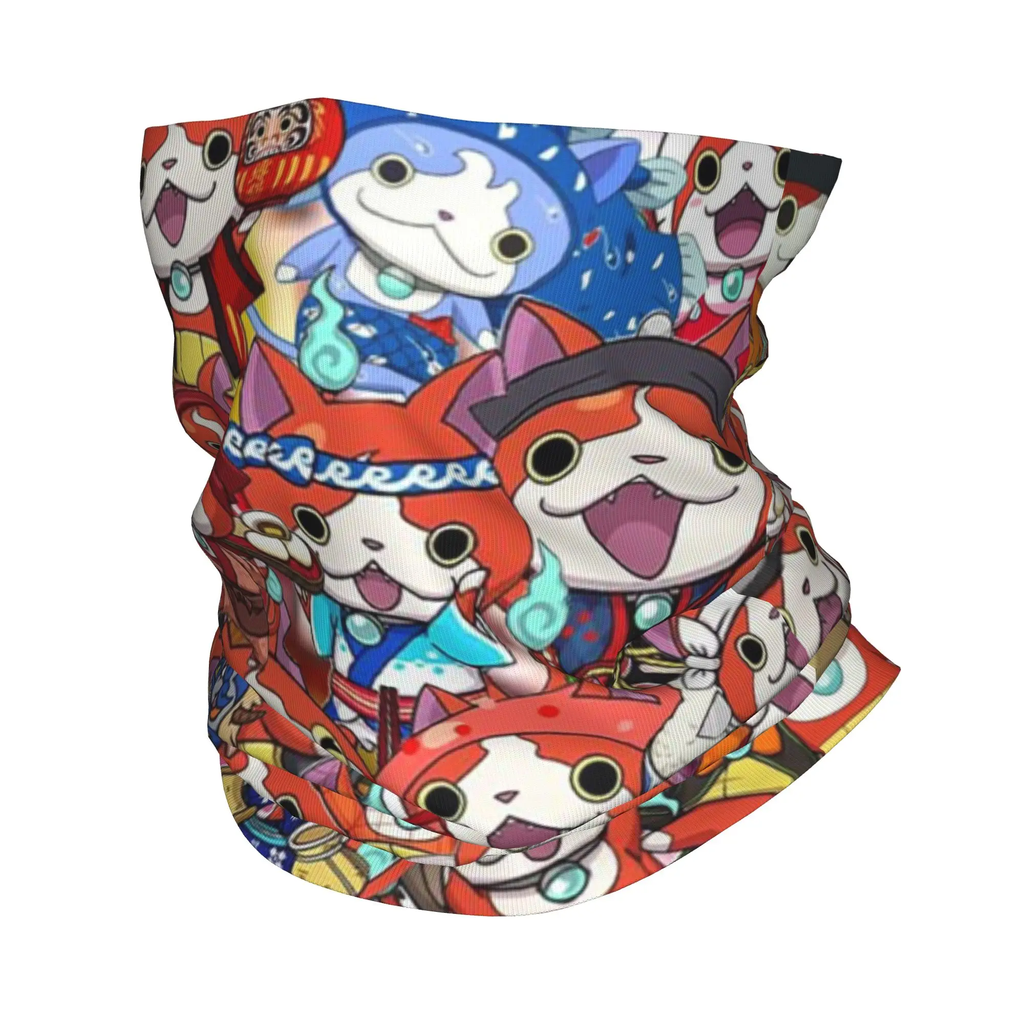 Yokai Watch Jibanyan Bandana Neck Cover Printed Mask Scarf Warm Balaclava Riding For Men Women Adult All Season