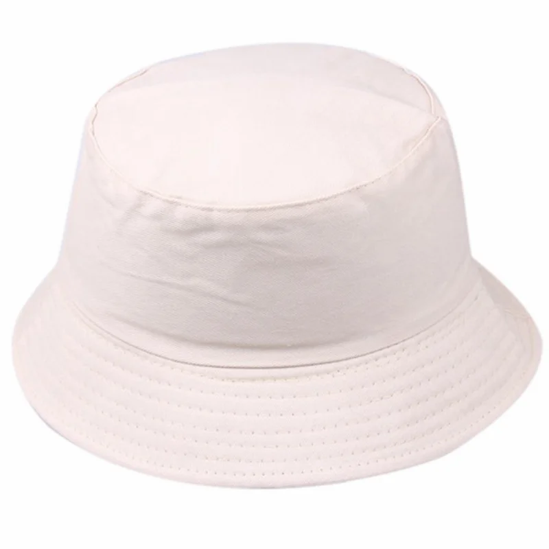 Black White Solid Bucket Hat Unisex Bob Caps Hip Hop Gorros Men Women Summer Panama Cap Beach Sun Fishing Boonie Hat 2023 New