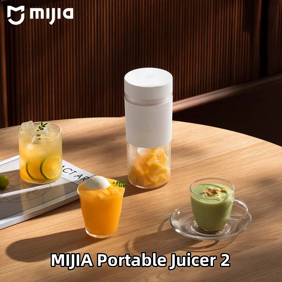 mijiaポータブルジューサー2-300mlトラベルカップ-type-c充電式-セルフクリーニング機能付き-生搾りジュース-オフィスやアウトドア用