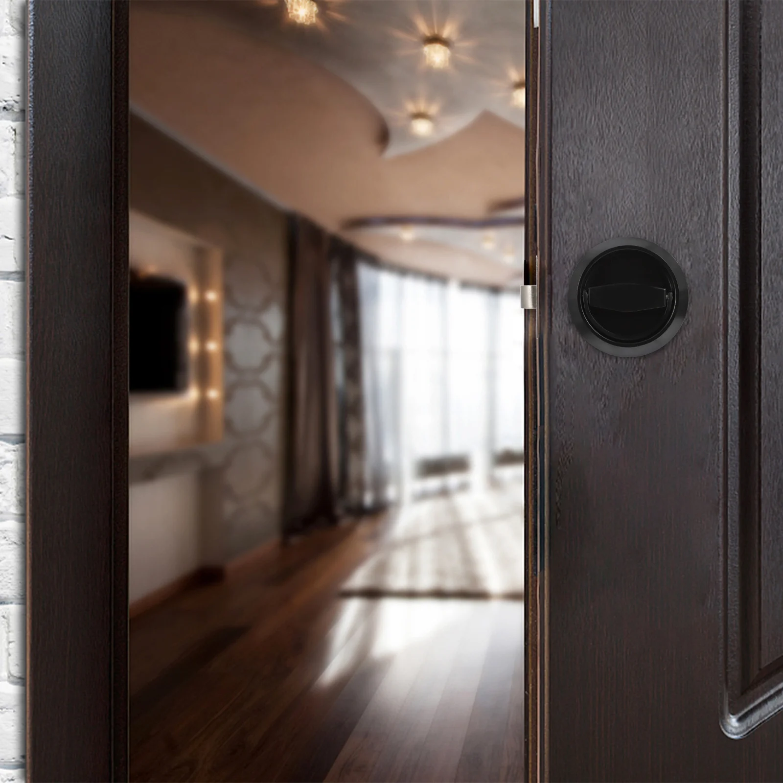 

1Pcs Recessed Cup Lock Single Side Stainless Steel Furniture Lock Hidden Privacy Door Handle Suitable for Cabinet Locker