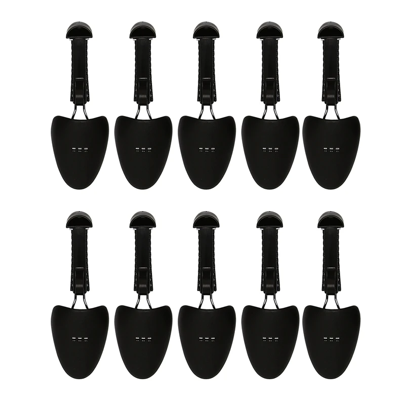 5 Pairs Practical Plastic Adjustable Length Men Shoe Tree Stretcher Boot Holder Organizers (5 Pairs Black) Retail