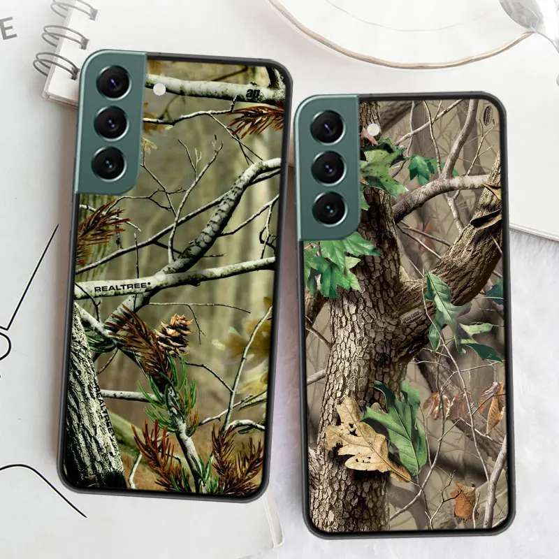 Realtree Real Tree Camo Phone For Samsung Galaxy S24 S22 Ultra S21 Plus S20 S23 S24 FE Case S10 5G S10E S9 Cover Silicone Soft C