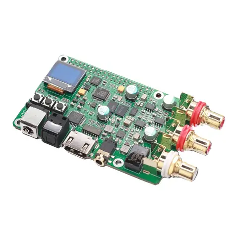 Nvarcher Raspberry Pi ES9038Q2m DAC audio decoder board HIFI coaxial fiber I2S analog 3B+4B 768K 32Bit DSD512