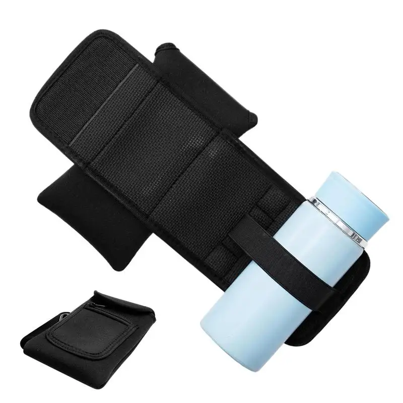 Magnetic Water Bottle Sleeve Bag Kettle Sleeve Pouch with Phone Holder for Key Card Headphones Wallet Gym Sports Bottle Carrier