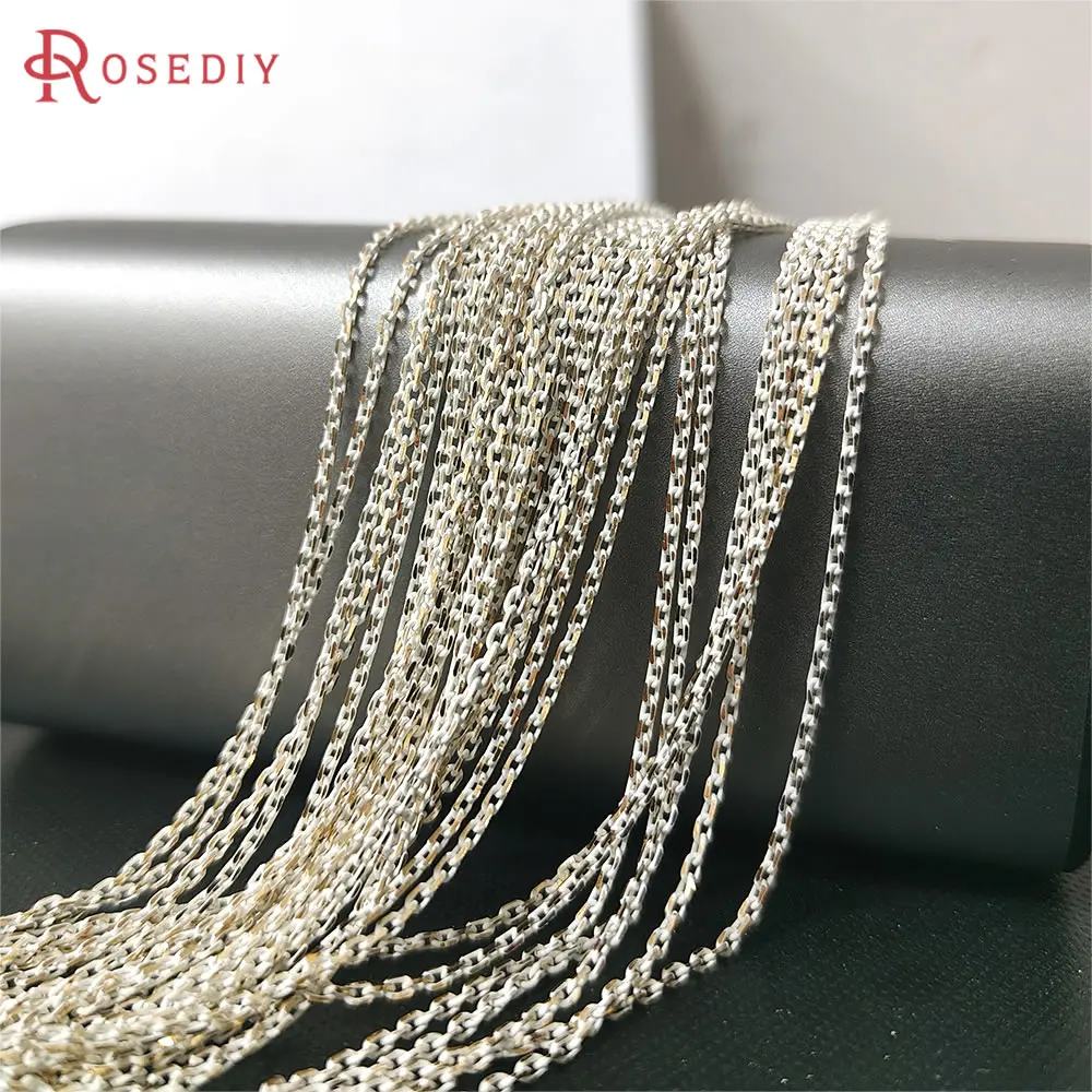 

5 Meters Electrophoresis Colorful Copper 1.5MM O Shape Necklace Chain Diy Accessories Jewellery Making