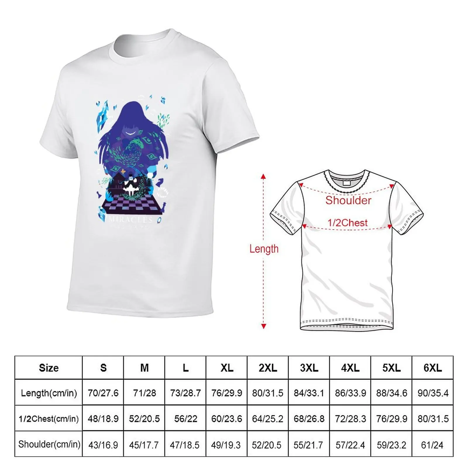 Bernkastel Witch of Miracles Negative Space T-Shirt anime quick-drying big and tall t shirts for men