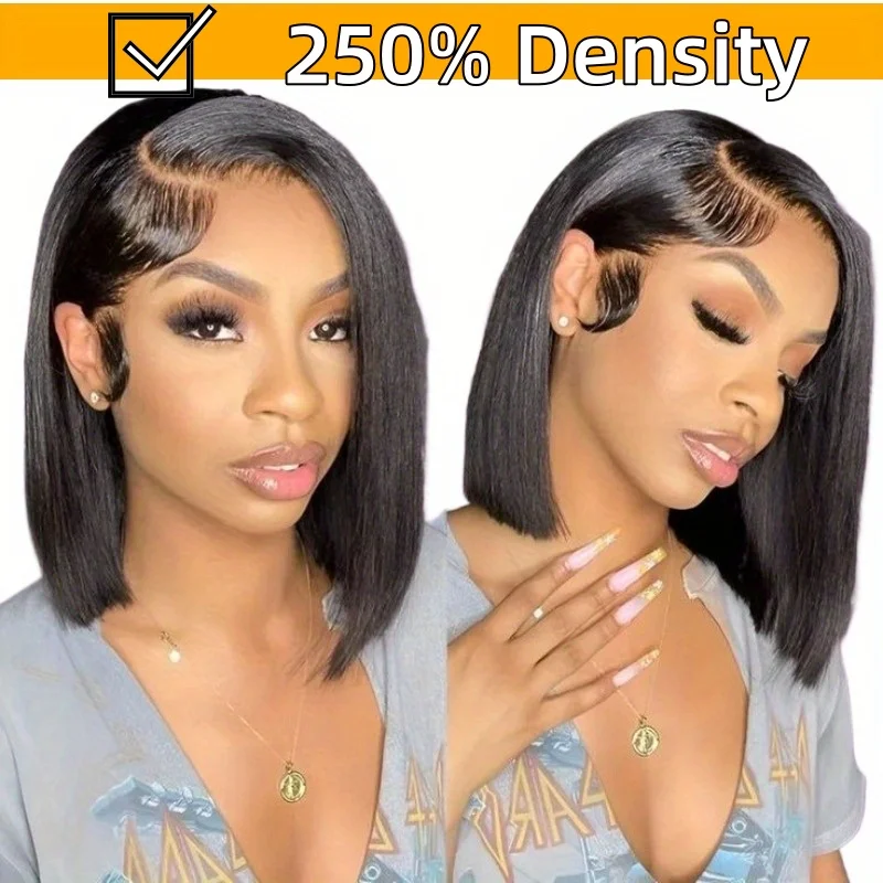 

13x4 Straight Glueless Put On And Go Wigs Straight Lace Front Wigs Human Hair Glueless Lace Front Wigs Human hair Pre Plucked