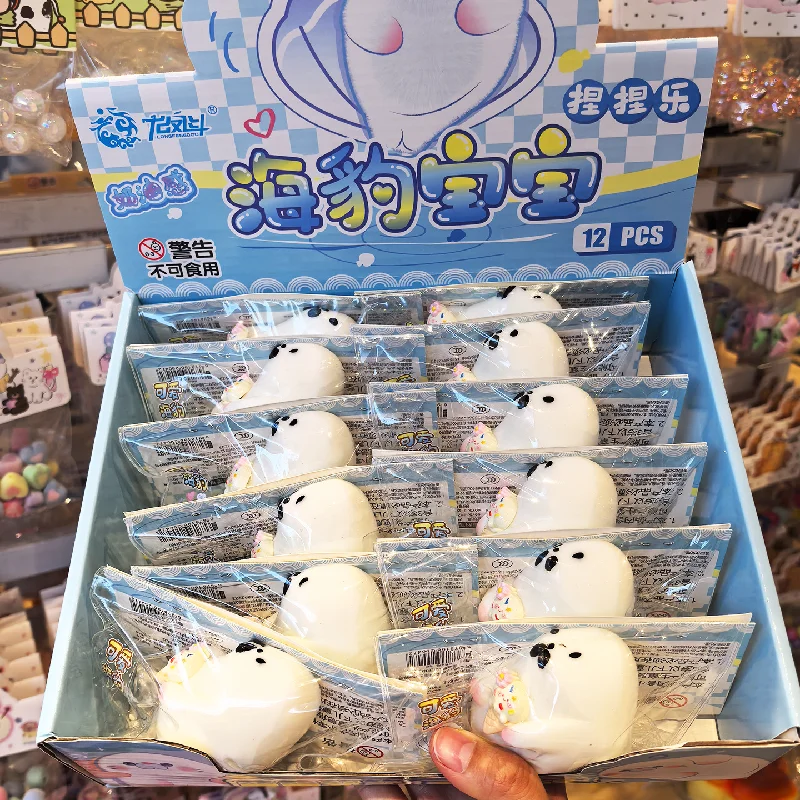 Taba Squishy Kawaii นุ่ม Chubby สีขาวซีลเด็กบีบ Sensual ของเล่น Sea Lion Fidget ของเล่นช้า Rebound สาว Holiday Party ของขวัญ
