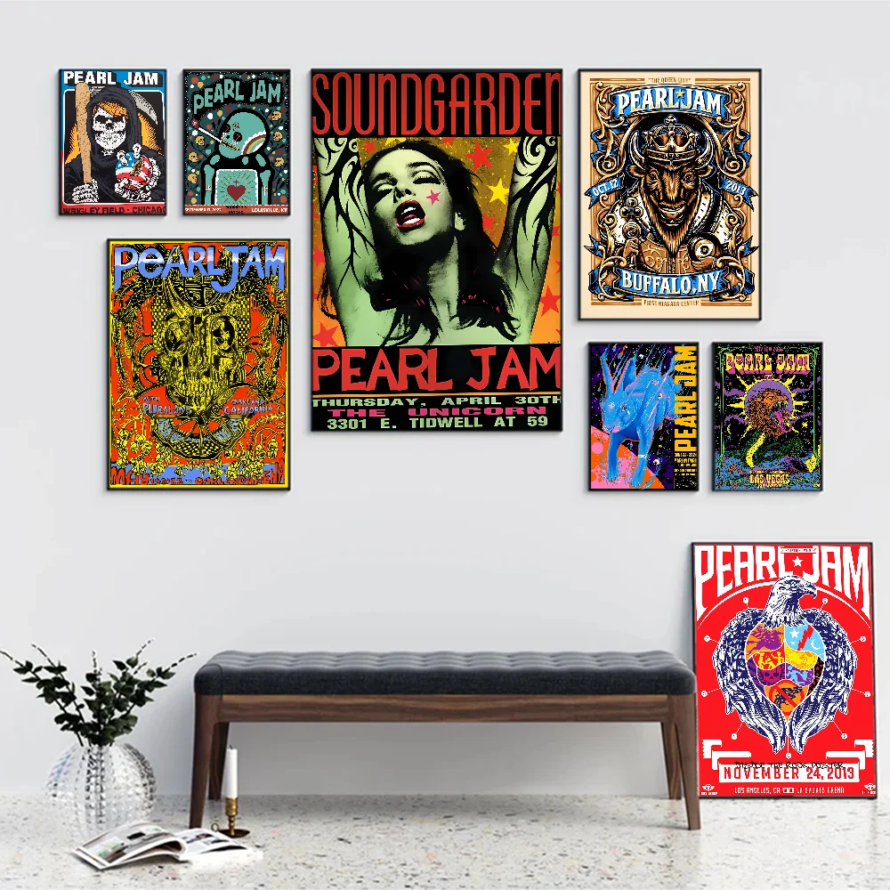 Pearl Jam Band Good Quality Prints and Posters Whitepaper Prints Posters Artwork Wall Decor