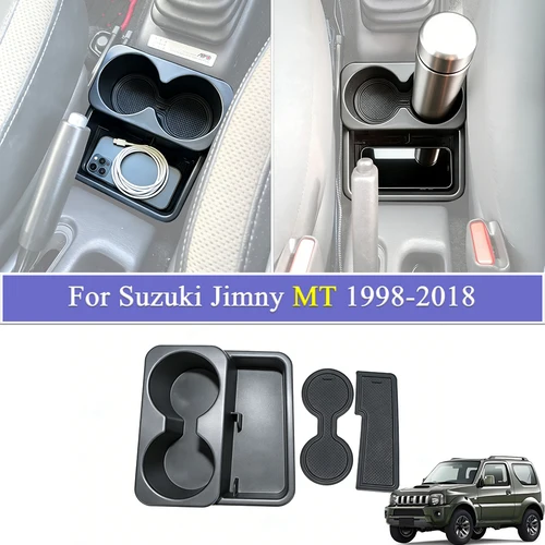 Imagen 1 del producto Portavasos para consola central, caja organizadora de cambio de marchas para Suzuki Jimny Manual Trans JB23 JB43 1998-2018, accesorios para coche, orden