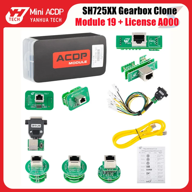 Yanhua Mini ACDP2 SH725XX Gearbox Clone Module19 with License A000 support 8HP for BMW/Benz/JLR/Porxxx