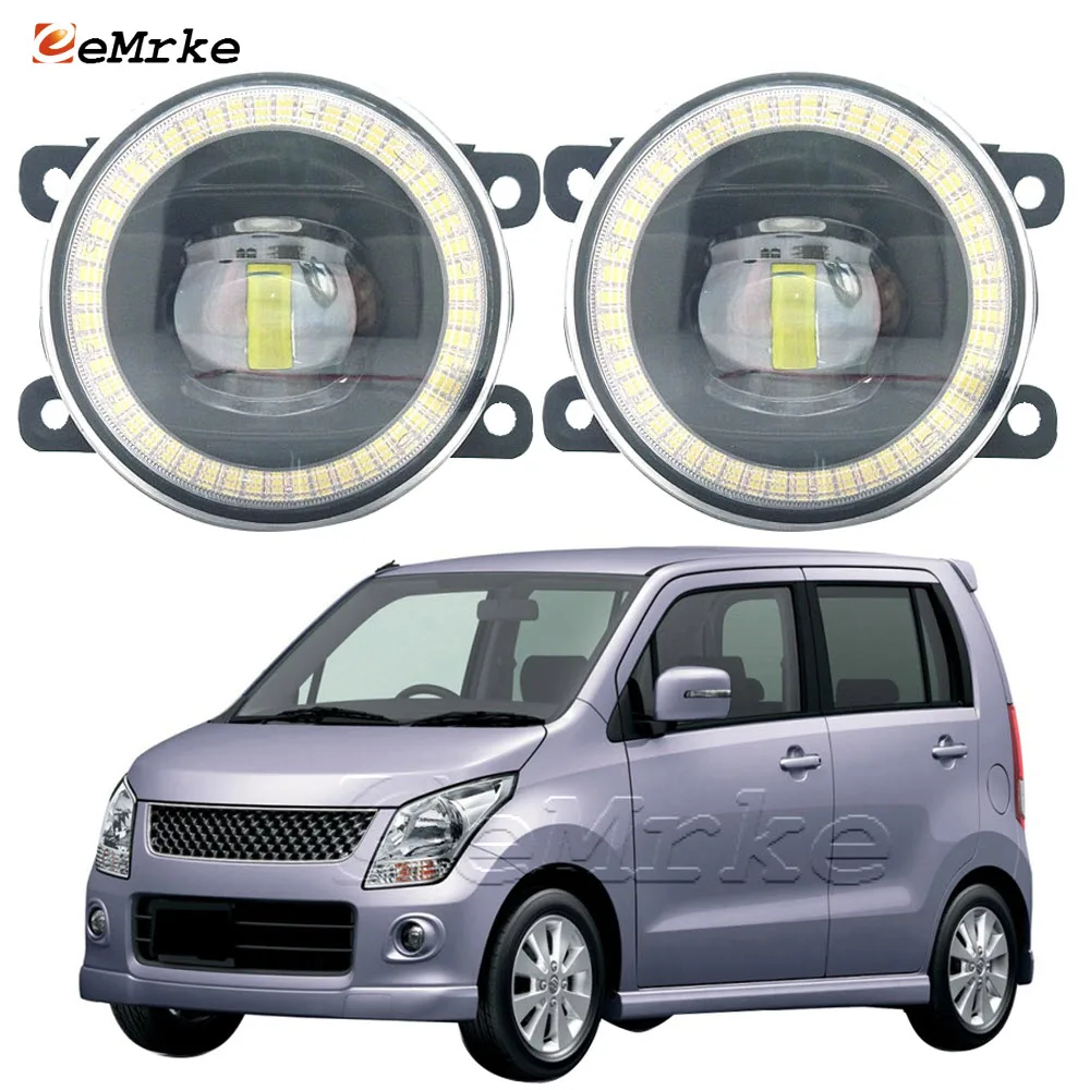 

Car Led Fog Light Assembly for Suzuki Wagon R FX FX-S FT Limited MH23S 2008-2010 Angel Eye DRL Daytime Running Lamp Headlights