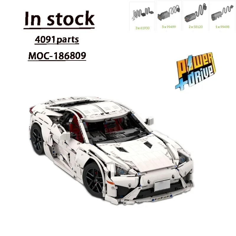 

MOC-186809 White New LFA 1:8 Supercar Assembly Stitching Building Block Model 4091 Building Block Parts Kids Toys Birthday Gift