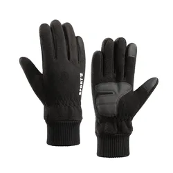 Uomo donna inverno pile polare Gel di silice antiscivolo Touch Screen guanto da sci più velluto spesso caldo Sport guanto da ciclismo N52